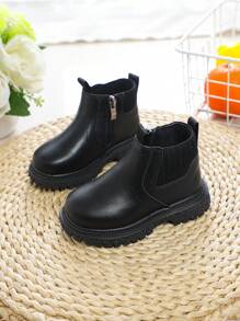 1 Pair Of New Spring/Autumn British Style  Boots For Boys And Girls, Children Soft Bottom Flat Casual Shoes