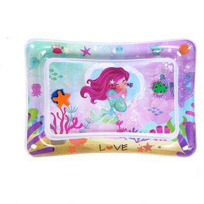 兒童充氣水墊,嬰兒水墊,適用於爬行和訓練,拍打和玩耍的嬰兒玩具,促進感官和協調發展