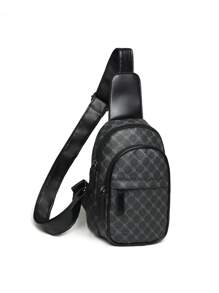 Men's Casual PU Chest Bag With Multiple Zipper Design, Vintage Shoulder Crossbody Bag Suitable For Valentine's Day, Father's Day Gifts, Daily Commute, Campus And Vacations Waist Rider Bag Hiking Hiking Student Holiday Essentials Bag For Fanny Pack Stickers Bags Summer Back To School Valentines Gifts Valentine Gifts For Vintage The Sporty Life Summer Bag Springbreak Gift Bag Pack Belt Bag Waist Bag Vintage Bags School Supplies Purse Side Bags - Multicolor - View 2