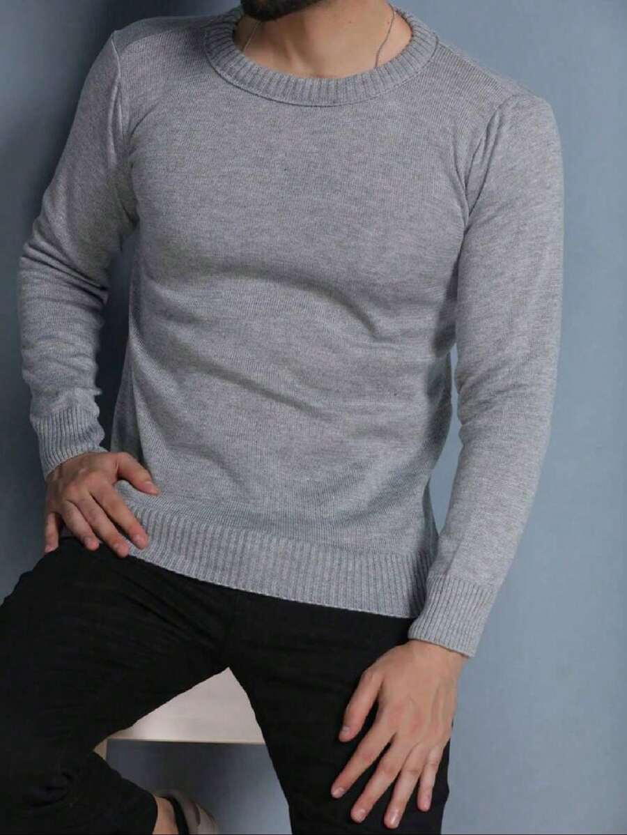 Men Sweaters - Light Grey - View 1