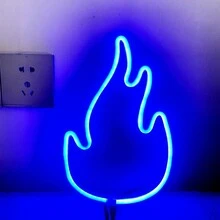 1 đèn Neon ngọn lửa, 11x7,36 inch (khoảng 28x18,7cm), đèn LED Neon ngọn lửa chạy bằng pin/USB, trang trí tường cho phòng ngủ, tiệc ngày lễ/ngày lễ tình nhân, sinh nhật, đám cưới, trang trí nhà cửa, giáng sinh, quán bar - Nhiều màu - Xem 14