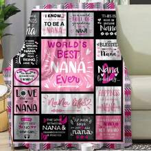 1PC Nana Gifts, Nana Gifts For Grandparents Day, Nana Gifts For Grandma - Nana Birthday Gifts - Grandma Nana Soft Flannel Blanket, Nana Best Pink Gift Ever Bed Blanket Couch Blanket Soft Blanket