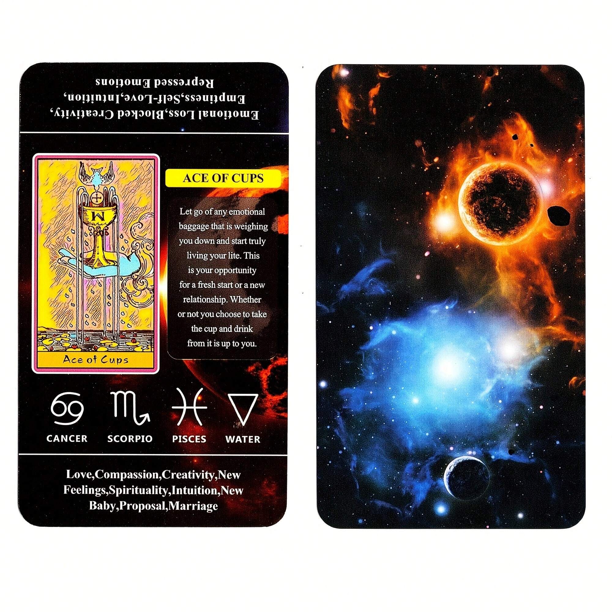 Card For Beginners With Meaning On Them, 78Cards Pocket Size , Fortune