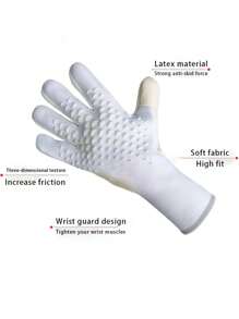 1 Pair Soccer Goalie Gloves With Finger Protection, Anti-Slip And Breathable Training Goalkeeper Gloves Football Gloves