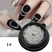 100厘米1毫米金属链美甲水钻金银合金钉美甲装饰链DIY设计美甲首饰配件指甲饰物指甲宝石美甲用品指甲 - 彩色 - 查看 7