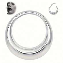 1pc 316L Stainless Steel Nose Septum Ring And Cartilage Earrings - Simple Body Piercing Jewelry For Decoration And Style