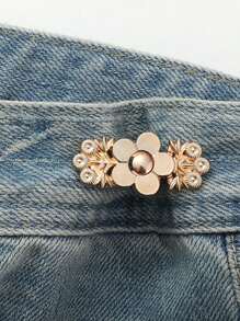 2 Stücke Gürtelschnalle, ohne Nägel, ohne Nähte, abnehmbares Jeansrock Taillenband Werkzeug, keine Spuren, feste Schnalle, unsichtbarer verstellbarer Taillenband Schnallenstift