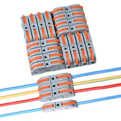 20 st Quick Splice Wire Connector, 1 till 1 Inline Wire Connectors Kit, Push In Compact Splicing Electric Connector, För Circuit Inline 24-12 AWG