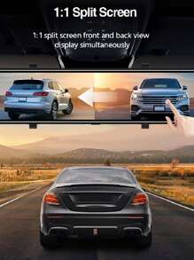 E-ACE 12 Inch IPS Touch Car DVR 2K Stream Medica Mirror Dash Cam Auto Recorder Dashcam Dual Lens Support GPS 1080P Rear Camera GPS WIFI G-Sensor, Cycle Recording, Parking Monitor, Time&Data Display, Wide Dynamic Range, Picture In Picture Display, ON/OFF Automatically Touch IPS Screen Dash Cam Dual Car Camera Drive Recorder Video Recorder Park Monitor Dash Cam Black Box Dashcam Car Dvr Car Intelligent Systems Video Recorder Dash Cam Camera For Car Android Auto Rear View Camera Dash Cam For Cars S - With 10M RCC - View 7