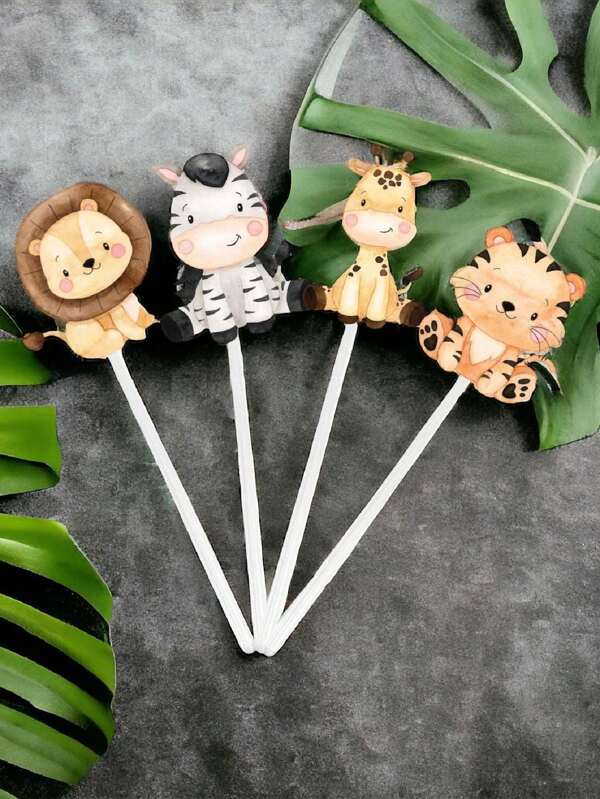 50 Topinhos de Doces Personalizados Tema Safari