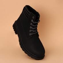 Botas NEW FOREST POLO CLUB Uso Rudo Para Hombre Estilo Urbano Vinipiel Casual - Negro - Ver 5
