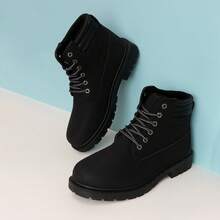 Botas NEW FOREST POLO CLUB Uso Rudo Para Hombre Estilo Urbano Vinipiel Casual - Negro - Ver 2