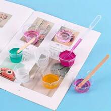 40pcs Epoxy Resin Casting Tools Kit Including 10pcs 30ml Measuring Cups, 10pcs Plastic Droppers, 10pcs Wooden Sticks, 10pcs Mixing Cups DIY Resin Kit For Beginners