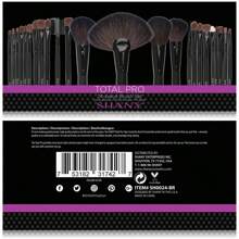 SHANY Makeup Brush Set Studio Quality Total Pro Make Up Brushes With Pouch- Cosmetics Applicator For Foundation, Powder, Eyeshadow, Concealer, Liner And More - 24 Count - Black - View 3