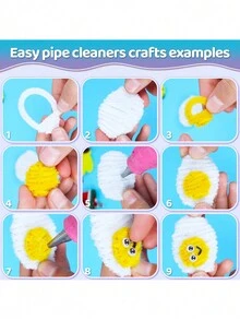 401 件 DIY 工艺套件、400 件白色管道清洁器工艺品、0.6 厘米 * 30 厘米加厚柔软雪尼尔茎用品、1 把剪刀（颜色随机）、毛绒线、雪尼尔茎扭棒 DIY 艺术工艺品项目、创意家居装饰用品花束用品叶茎手工艺品、礼品、母亲节、家居手工装饰品、灵活的 DIY 艺术和创意手工艺项目装饰、可用作毕业礼物、节日 DIY 工艺用品、DIY 艺术装饰创意工艺品、节日手工 DIY 工艺品制作用品、6 毫米 X12 英寸 - 白色 - 查看 11