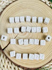 1 pieza Molde de silicona para hacer letras de yeso/cemento/resina como manualidades, regalos y creación de joyas con resina epoxi