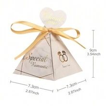 Triangular Pyramid Marble Candy Box Wedding Favors And Gifts Boxes Chocolate Box For Guests Giveaways Boxes Party Supplies,Christmas