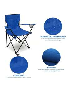 Picnic Folding Table And Chairs - Blue - View 3