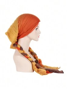 Fashionable All-Matching Turban, New Style, Hand-Woven Braid Turban, Scarf, Ladies Hat. Bonnet Hair Bonnet Turban - Multicolor - View 18