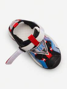 Balabala 奥特曼男童透气运动凉鞋，2024 年夏季新款网眼设计凉鞋 - 黑色 - 查看 4