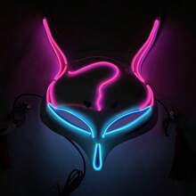 Luminous Mask New Fox Ancient Chinese Costume Nine-Tailed Fox Demon Mask Anime Cosplay Cat Face Mask Halloween Mask Bar Party Props Diode Luminescent Mask - Multicolor - View 11