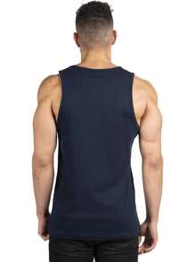 Camiseta Tirante Ancho Para Hombre Liguera Moda - Azul Marino - Ver 2