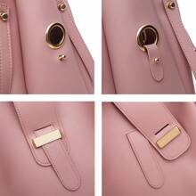 Set 3 Bolsas Bandolera Dama Mujer Cosmetiquera Cartera Borla, Conjunto De 3 Bolsos De Lujo Para Mujer, Gran Capacidad, Set 3 Bolsas Bandolera Mujer Cosmetiquera, Juego de 3 Bolsos para Señora - Bolsa Dama Antirrobo Cartera Borla Rosa - Rosa - Ver 7