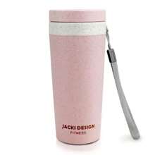 Conjunto Pote de Marmita Ecológica de 2 Andares 750ml e Copo com Tampa 300ml Lifestyle - Rosa chiclete - Visão 2