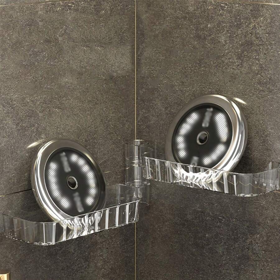 浴室掛牆式無需穿孔收納架 - 白色 - 查看 1