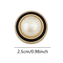Fashion Pearl Buttons 10PCS - 20mm Sparkling Bling Buttons For Blazers, Dresses, DIY Jacket & Shirt Collar/Cuff (Party Wear Sewing Accessories) ﻿