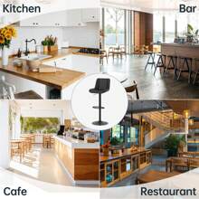 JAMFLY JAMFLY Swivel Swivel Bar Stools Set, Barstools Counter Height With Shell Shaped Backrest, Adjustable Moder Stools Pu Leather Bar Stools For Kitchen Counter, Island, Bar, Dining Room(Set Of 2)