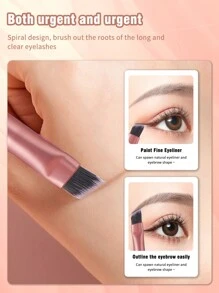 Bộ 12 cọ kẻ lông mày hai đầu, cọ trang điểm hàng ngày, cọ kẻ lông mày, cọ tán phấn mắt, cọ chải mi, quà tặng kèm. - Nhiều màu - Xem 7