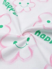 zosee Young Girl Cute Printed Short-Sleeved T-Shirt, Summer Clothes 2024 New Short-Sleeved Stylish Little Girl Top For Beach Party