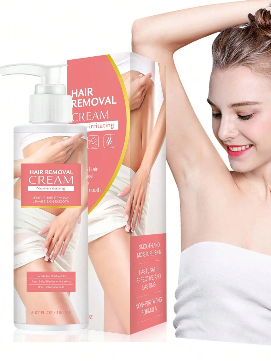 女用脫毛膏，除腿毛和陰毛，高級脫毛膏-肌膚友好、無痛、完美的脫毛膏，是脫毛的絕佳選擇，敏感配方適合所有皮膚類型(5.07 FL.OZ/150ML)