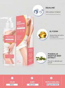 女用脫毛膏，除腿毛和陰毛，高級脫毛膏-肌膚友好、無痛、完美的脫毛膏，是脫毛的絕佳選擇，敏感配方適合所有皮膚類型(5.07 FL.OZ/150ML)