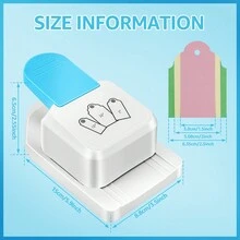 Perforadora de etiquetas de artesanía 3 en 1, perforadora de etiquetas de papel para manualidades, perforadora de agujeros pequeños de 1,5 pulgadas, 2 pulgadas y 2,5 pulgadas para manualidades en papel, álbumes de recortes, tarjetas y manualidades DIY - Blanco - Ver 6