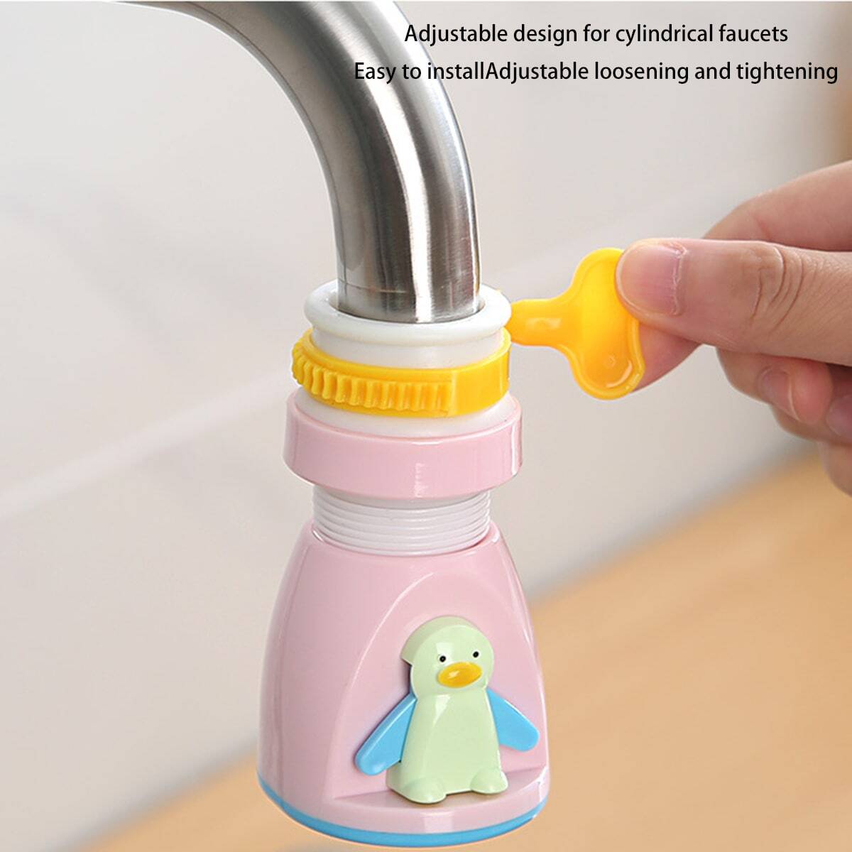 One Piece Splash Proof Faucet Penguin Shower Home Universal Adaptor