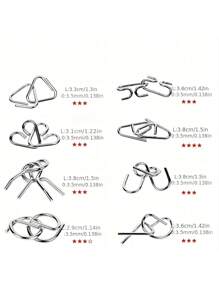 24 szt./8 szt. Metalowa łamigłówka dla dzieci, metalowa edukacyjna zabawka łamigłówka odblokowuje interaktywne gry rodzic-dziecko, ćwiczy zdolność myślenia dzieci, poprawia ich zdolności manualne i przygotowuje idealny edukacyjny prezent urodzinowy dla dzieci, gry, puzzle, gra, gry, gra, puzzle, kolor> gra mózgowa, magnetyczna gra w szachy, wypełniacze skarpet dla dzieci