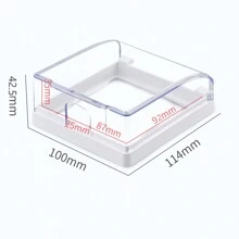 Copertura protettiva autoadesiva da bagno di tipo 86, copertura impermeabile, interruttore presa, box trasparente impermeabile all'acqua per uso domestico, borsa, organizer, storage