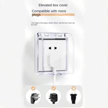 Copertura protettiva autoadesiva da bagno di tipo 86, copertura impermeabile, interruttore presa, box trasparente impermeabile all'acqua per uso domestico, borsa, organizer, storage