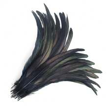 30Pcs 35-40cm/14-16inch Artificial Women's Rooster Feather Headwear DIY Wedding Dresses Accessories Multicolour Feathers Crafts Home Party Decorate