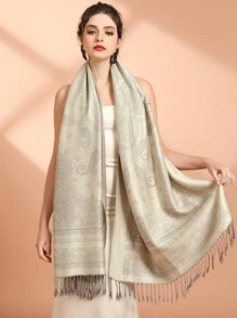 Eșarfă elegantă cu imprimeu Paisley Paisley, șal cu flori de trandafiri eșarfă lungă cu gradient, șal cu protecție solară de primăvară vară, eșarfă în stil de vacanță