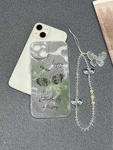Lanyards de teléfono celular 1 pieza Pulsera de mariposa transparente de plástico con mariposa verde y pintura de caricatura Estuche anticaída para teléfono P14ProMax, P13 dibujos animados, P11 Painting, P12 Anti-Fall XR dibujos animados, 78GES2 Funda de teléfono XS compatible con iPhone P15 Samsung, Xiaomi, Series Redmi S24 A03s, A03 Core, A04, A12, A13, A14, A21s, A22, A23, A24, A32, A33a34, A5, A51, A52, A53, A54, A71, A72, A73, S20Fe, S21, S22, Xiaomi, series Redmi Redmi 9, Redmi 9a, Redmi 10a, Redmi 10c, Redmi Note9, Redmi Note10, Redmi Note11, Redmi Note12, Redmi 12, Redmi12c. - Multicolor - Ver 5