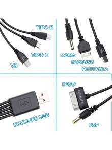 Universal Cable For Speaker Ipo D PSP Nokia Cell Phone Etc. 30 In 1 Universal Multi-Charger Several Inputs - Multicolor - View 3