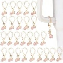 蝴蝶圓形字母鏈水瓶帶創意裝飾掛飾杯子配件