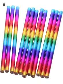 12 piezas de lápices multicolores con degradado de arcoíris para dibujo para niños pequeños - Multicolor - Ver 5