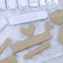 1 Set Tags Metal Die Cuts For Card Making, DIY Handmade Scrapbook Crafts Stencil, Tag Dies Cutting For Photo Album - Silver - View 3