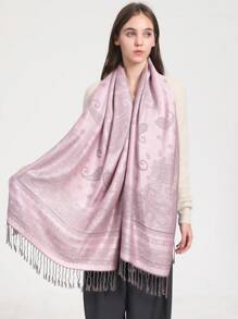 Eșarfă elegantă cu imprimeu Paisley Paisley, șal cu flori de trandafiri eșarfă lungă cu gradient, șal cu protecție solară de primăvară vară, eșarfă în stil de vacanță