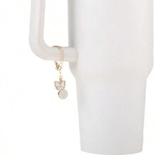 蝴蝶圓形字母鏈水瓶帶創意裝飾掛飾杯子配件