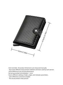 1 pièce Porte-cartes en alliage d'aluminium et fibre de carbone avec de multiples fentes pour cartes et bande élastique. Protection RFID anti-vol, convient pour un usage quotidien avec grande capacité, style business/décontracté. Cadeau d'anniversaire, de remise de diplôme, fête des pères.